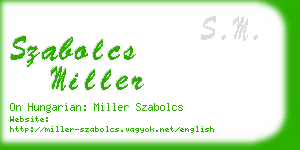 szabolcs miller business card
